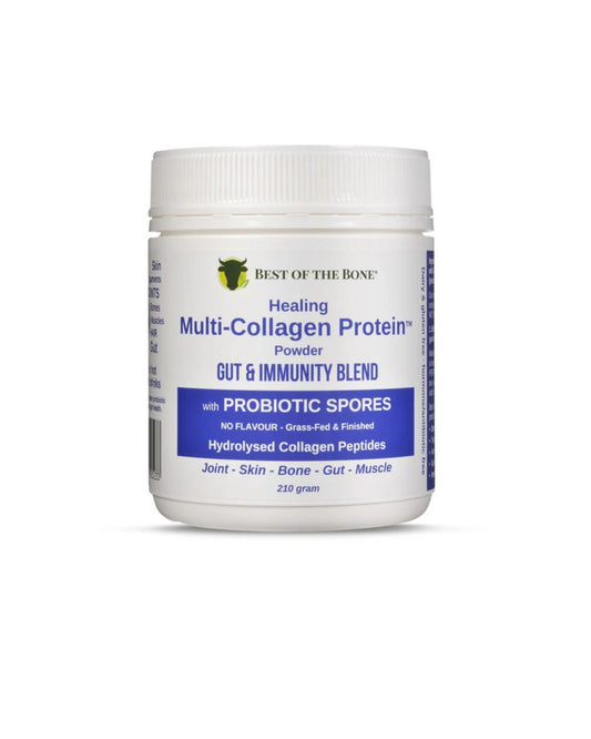 COLLAGEN MULTI + GUT & IMMUNITY BLEND 210GRAMS POWDER